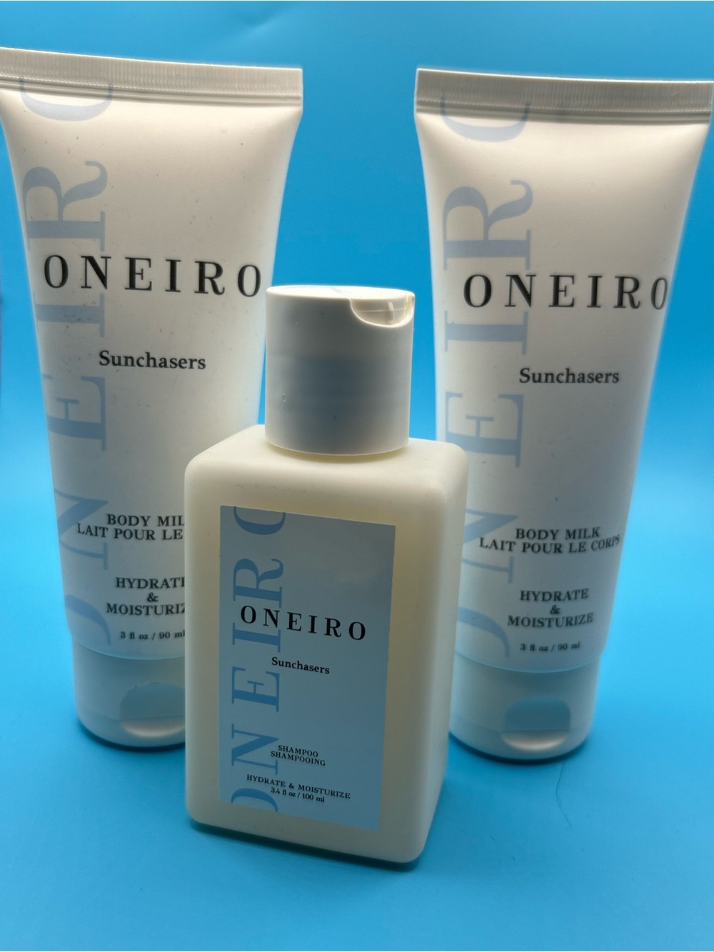 Oneiro Sunchasers Hydrating Body Milk & Shampoo - White